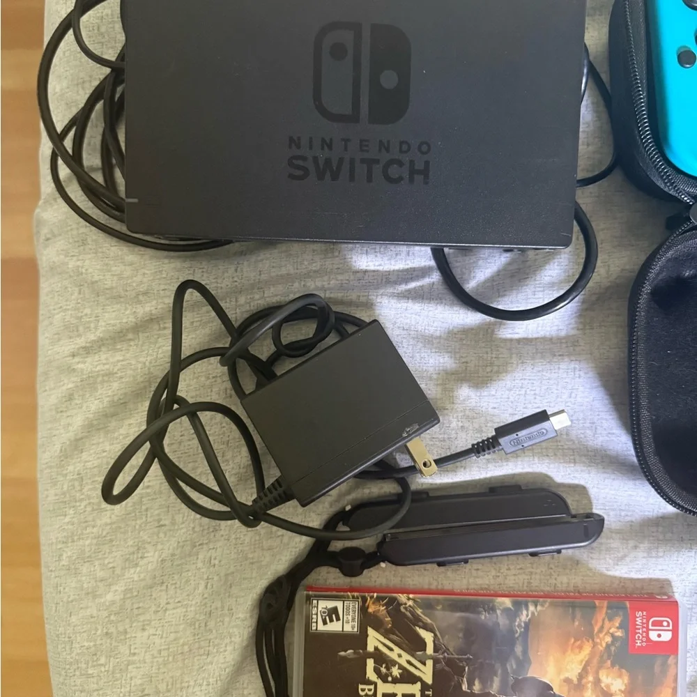 Nintendo Switch with Vibrant Red and Blue Joy-Con